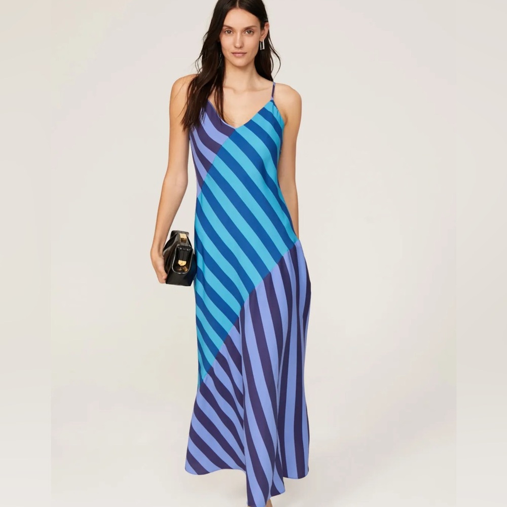 RTR x Saunders Collective striped slip dress size 8